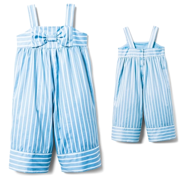 Janie and Jack Other - JANIE AND JACK STRIPED BOW JUMPSUIT